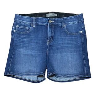 Torrid Feel The Fit Medium Wash Denim Shorts Curvy Summer Stretch Minimalist 14